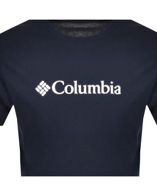 Columbia Blue Basic Logo T Shirt for men