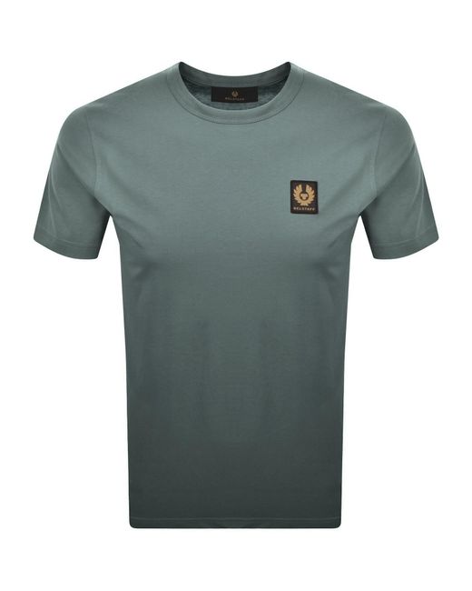 Belstaff Green Logo T Shirt for men