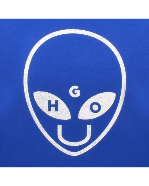 HUGO Blue Nixalien Sweatshirt for men
