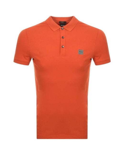 BOSS by HUGO BOSS Passenger Polo T Shirt Orange for Men | Lyst