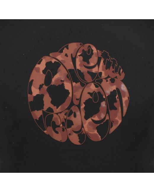 Pretty Green Black Brindle Logo T Shirt for men