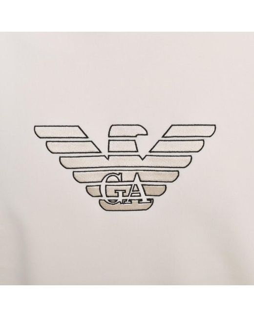 Armani Gray Emporio Logo Hoodie for men