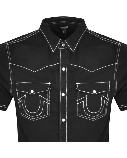 True Religion Black Big T Western Shirt for men