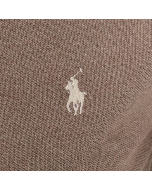 Ralph Lauren Brown Long Sleeved Polo T Shirt for men