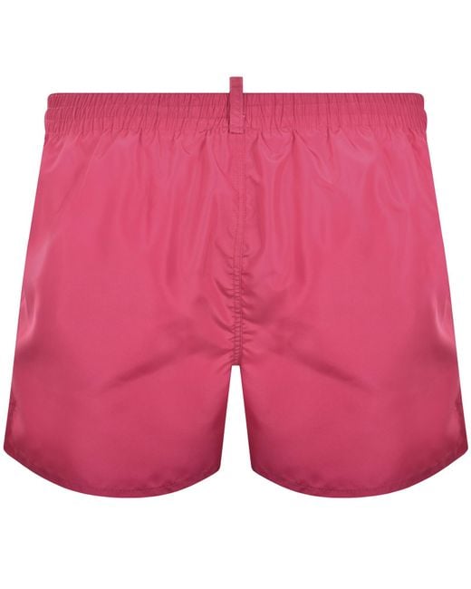 DSquared² Pink Boxer Swim Shorts for men