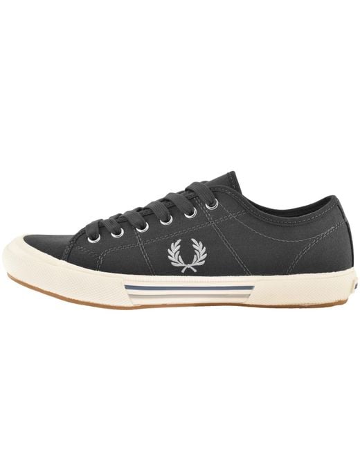 Fred Perry Black B708 Canvas Trainers for men