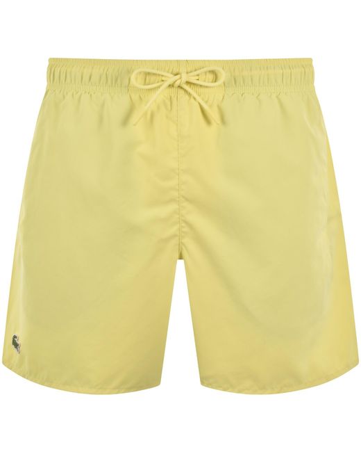 Lacoste Yellow Core Essentials Swim Shorts for men