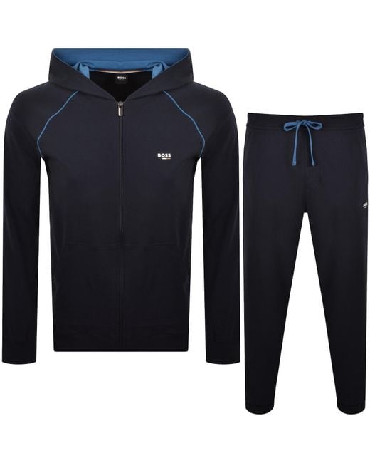 BOSS BUSINESS Blue Boss Oliver Hooded Tracksuit for men