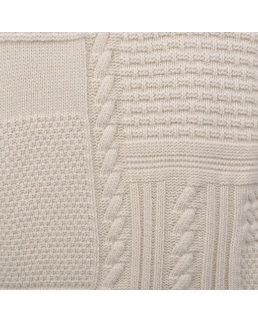 Barbour White Casey Cable Knit Jumper for men