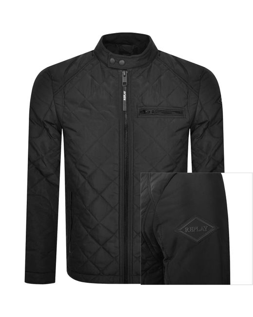 Replay Black Padded Jacket for men