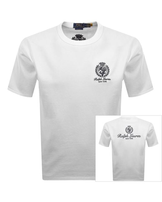 Ralph Lauren White Logo T Shirt for men