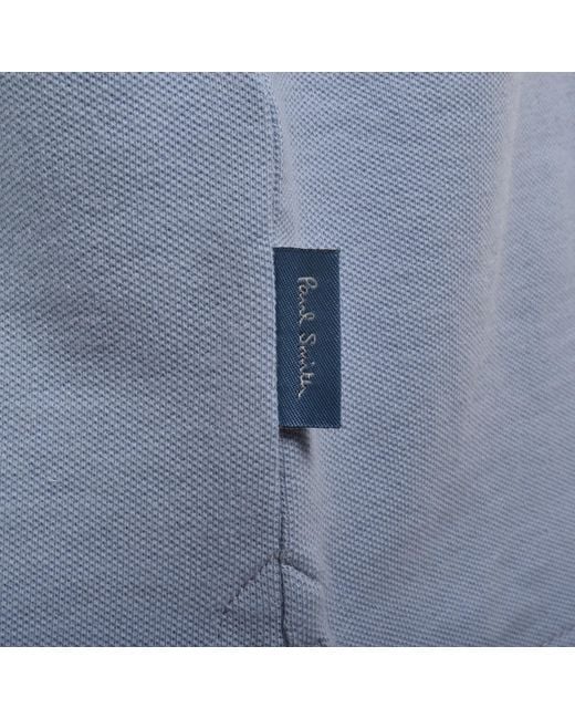 Paul Smith Blue Regular Fit Zip Polo for men