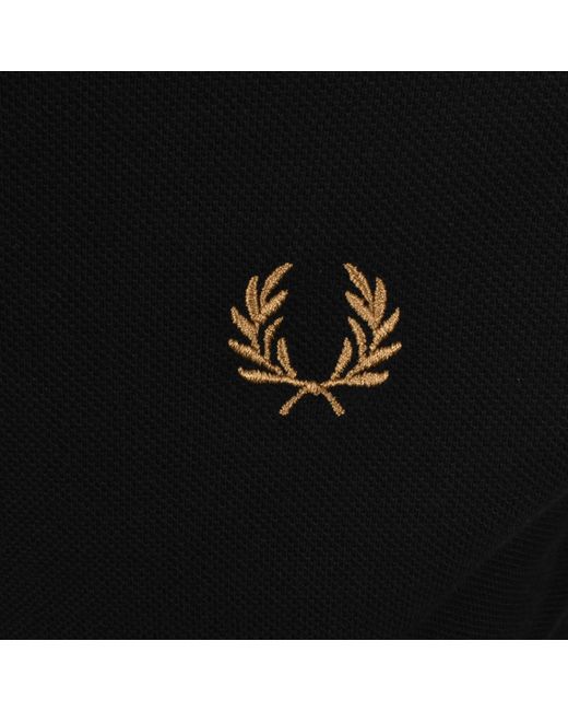 Fred Perry Black Collar Stand Polo T Shirt for men