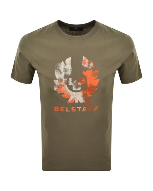 Belstaff Green Blur T Shirt for men