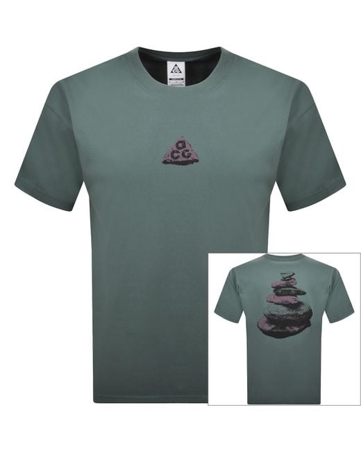 Nike Green Agc Logo T Shirt for men