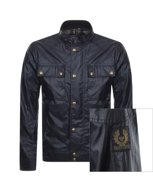 Belstaff Blue Fieldmaster Dark Navy Wax Jacket for men