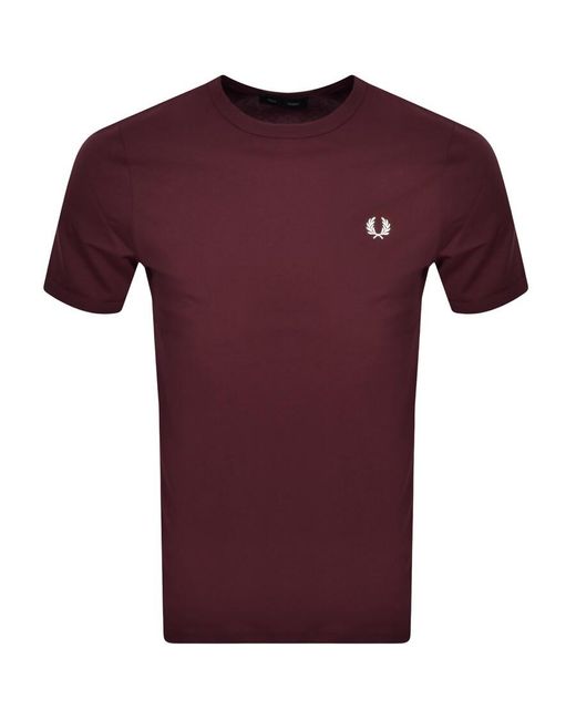 Fred Perry Purple Crew Neck T Shirt for men