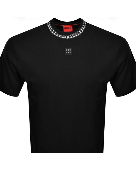 HUGO Black Deternal T Shirt for men