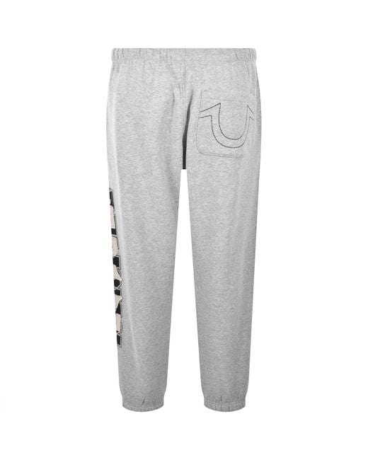 True Religion Gray Applique Joggers Heather for men