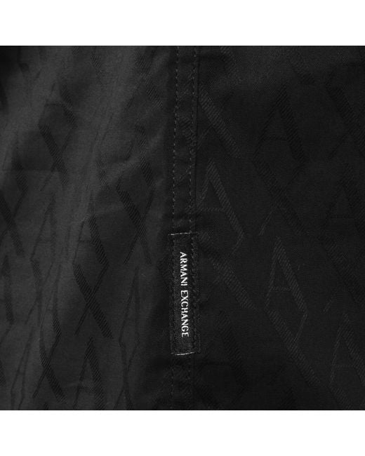 ARMANI EXCHANGE Black Short Sleeve Shirt for men