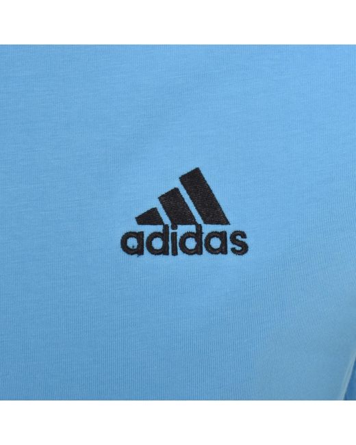 Adidas Originals Blue Adidas Sportswear 3 Stripes T Shirt for men