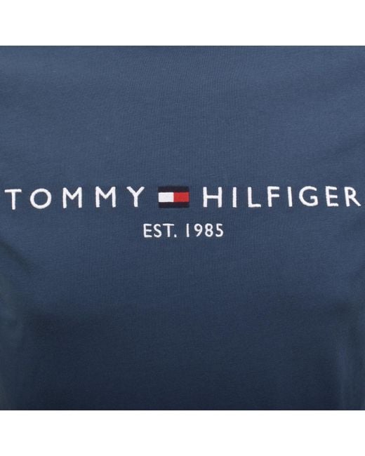 Tommy Hilfiger Blue Logo Slim Fit T Shirt for men