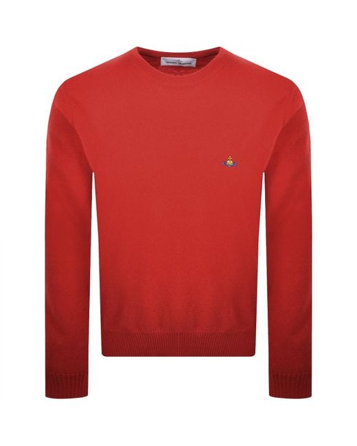 Vivienne Westwood Red Alex Round Neck Jumper for men