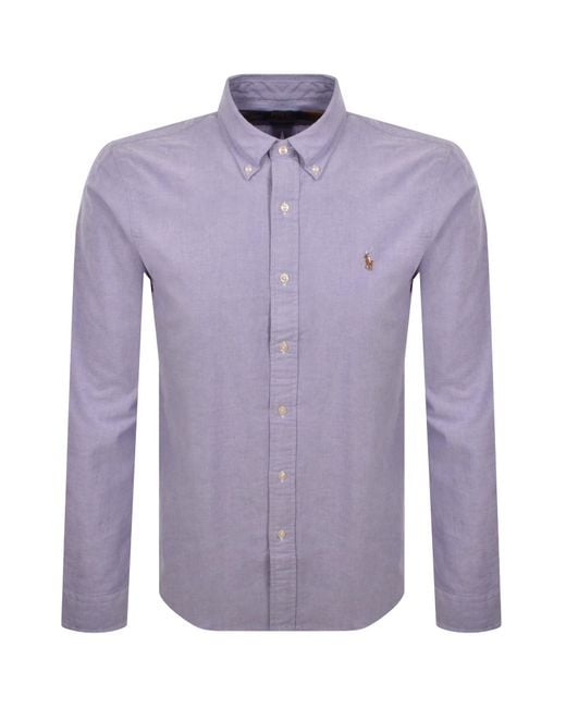 Ralph Lauren Purple Long Sleeve Shirt for men