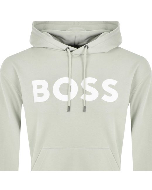 Boss Gray Boss We Basic Logo Hoodie for men
