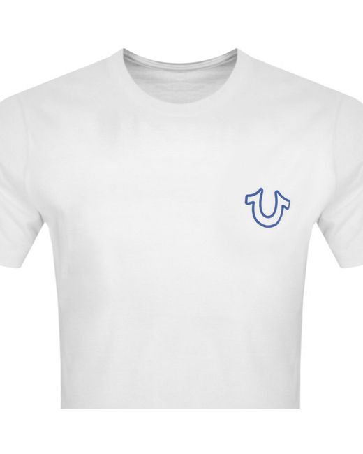 True Religion White Logo T Shirt for men