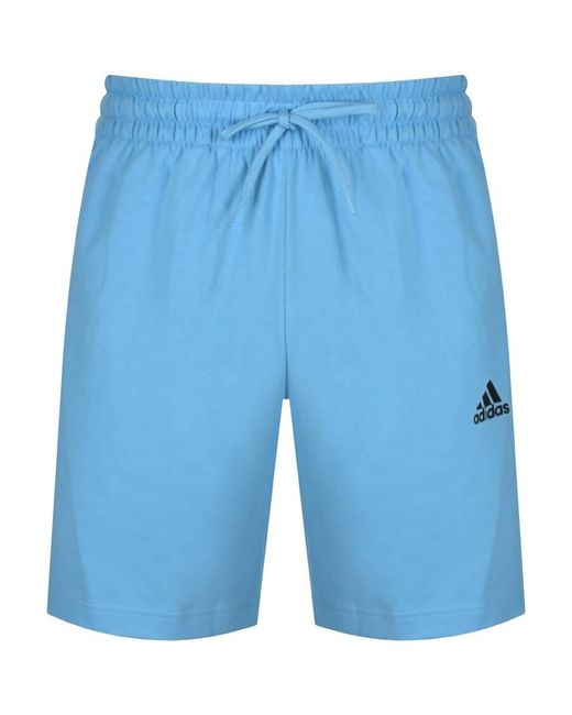 Adidas Originals Blue Adidas Sportswear 3 Stripe Shorts for men