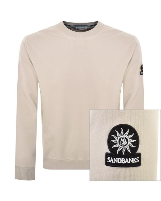 Sandbanks Natural Badge Logo Sweatshirt for men
