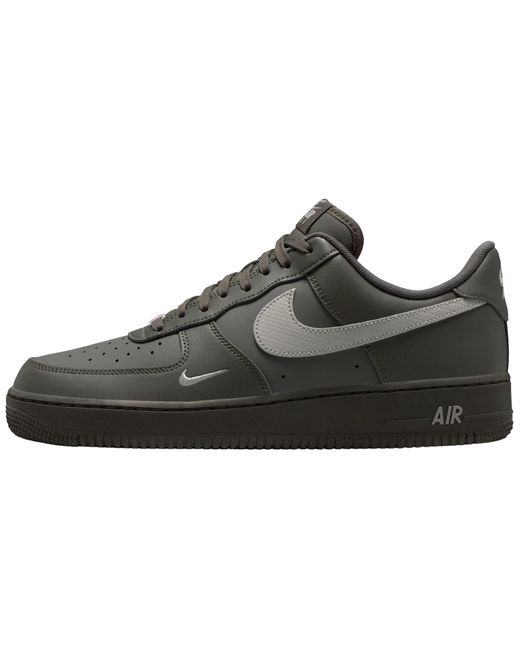 Nike Black Air Force 1 Trainers Newsprint for men