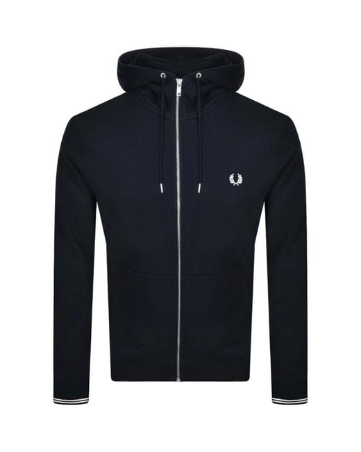 Fred Perry Blue Full Zip Hoodie for men