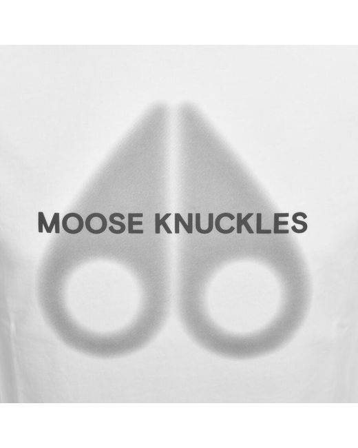 Moose Knuckles White Riverdale T Shirt for men