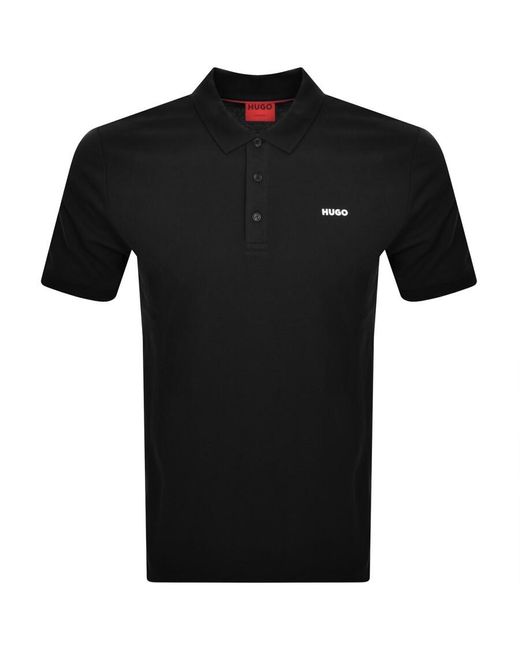HUGO Black Donos222 Polo T Shirt for men