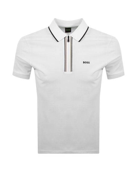 Boss Gray Boss Slim Fit Philix Polo T Shirt for men