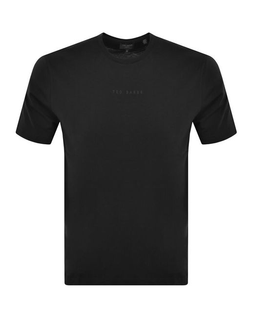 Ted Baker Black Wilkin Short Sleeve T Shirt for men