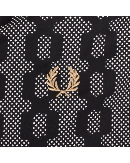 Fred Perry Black Cable Print Shirt for men