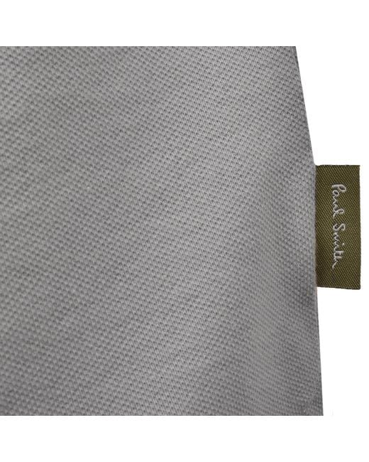 Paul Smith Gray Tipped Polo T Shirt for men