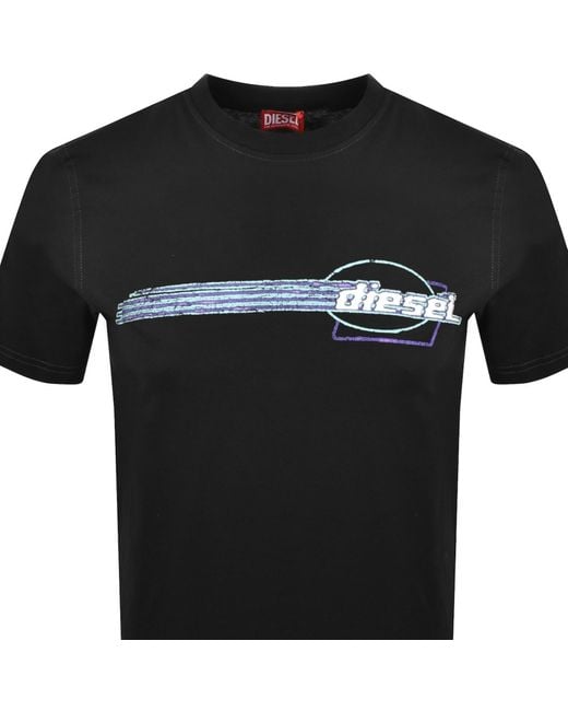 DIESEL Black T Boxt Div T Shirt for men