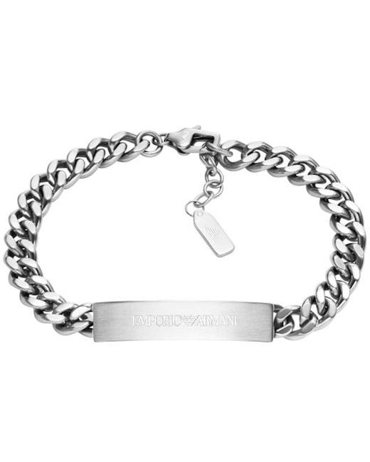 Armani Metallic Emporio Steel Id Bracelet for men