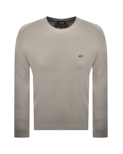 ARMANI EXCHANGE Gray Knit Jumper for men