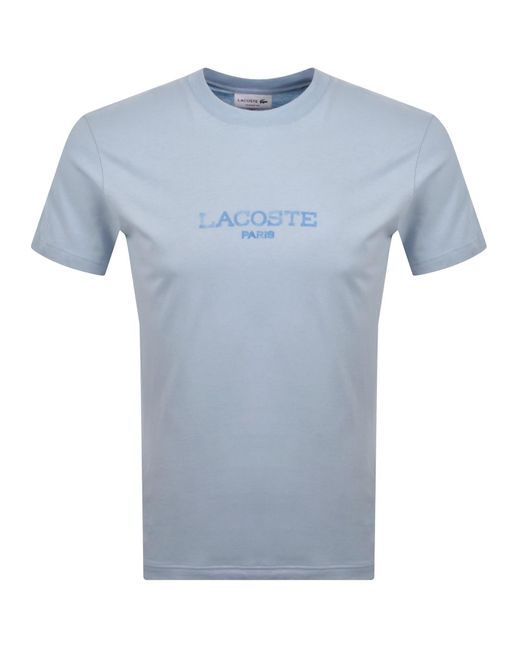 Lacoste Blue Printed Logo T Shirt for men