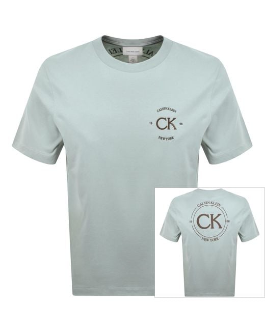 Calvin Klein Blue Jeans Graphic T Shirt for men