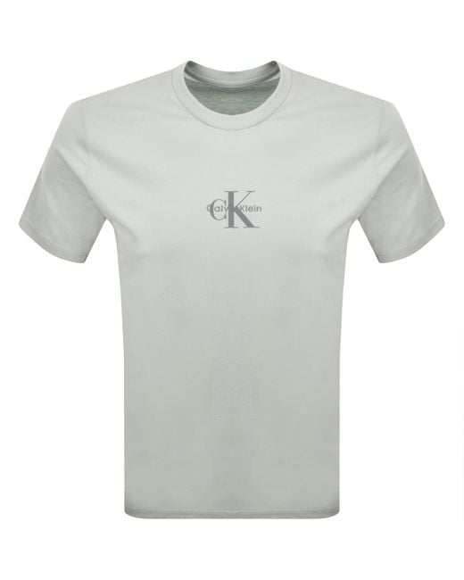 Calvin Klein Gray Jeans Monologo T Shirt for men
