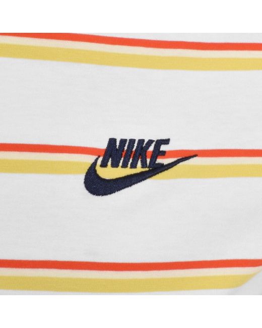 Nike White Club Stripe T Shirt for men