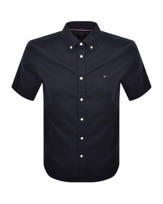 Tommy Hilfiger Blue Flex Poplin Regular Fit Shirt for men