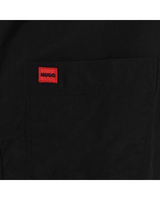 HUGO Black Short Sleeved Eratino Shirt for men