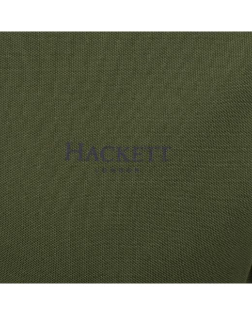 Hackett Green Half Zip Pique Sweatshirt for men